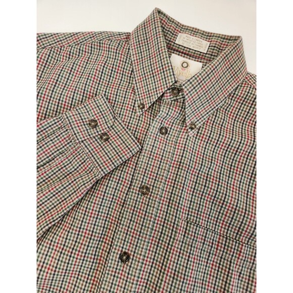 Viyella Shirt Men's M Multicolor Long‎ Sleeve Plaid Button Down Wool Blend - Picture 1 of 4
